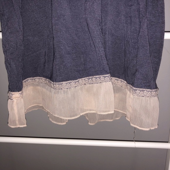 Victoria Secret Neglige Nightie Gray Cream Lace S - Picture 8 of 8